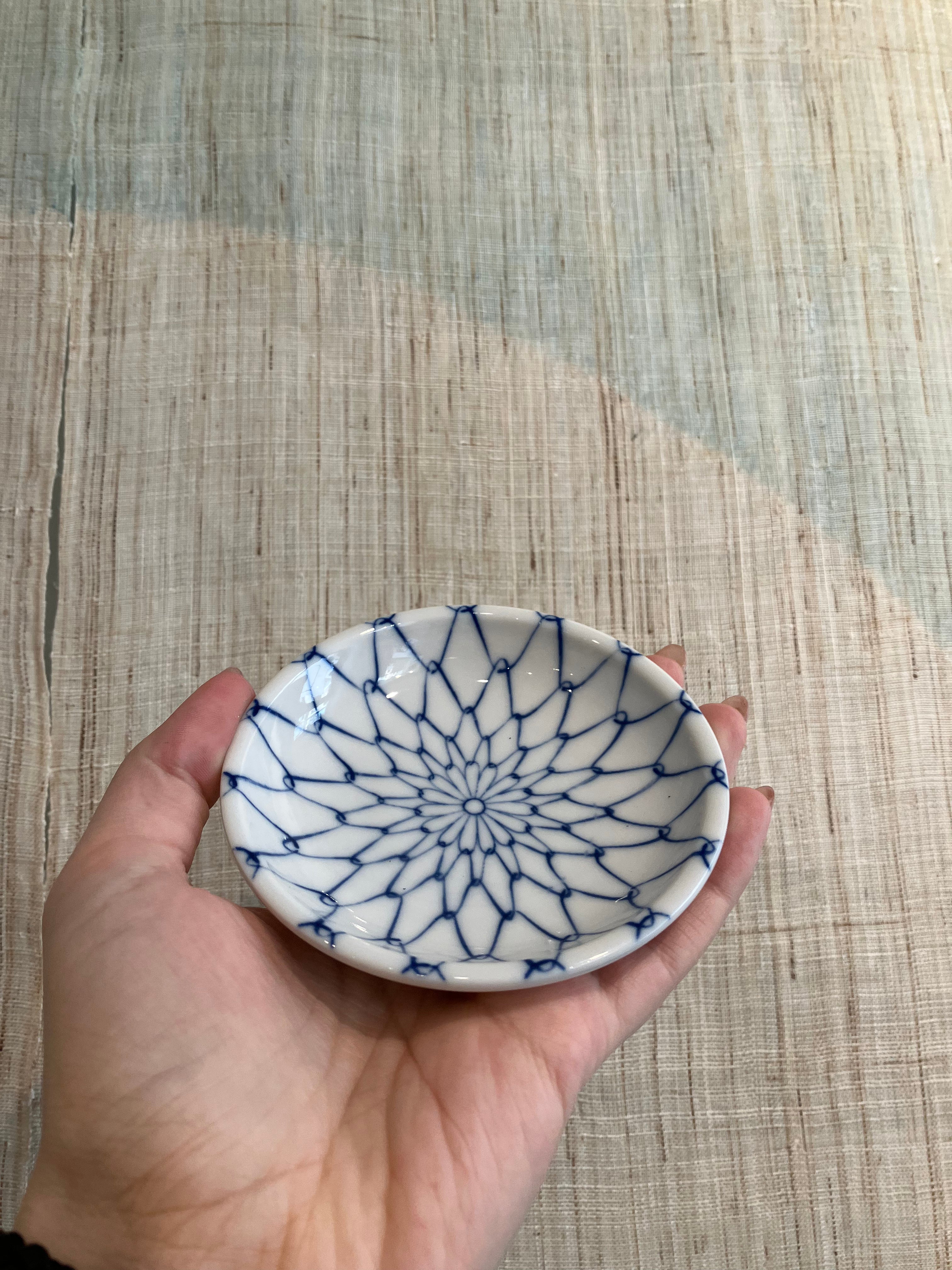 Small bowl with blue floral pattern