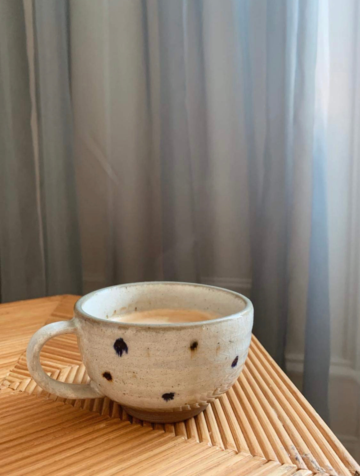 Cappuccino cup with dots