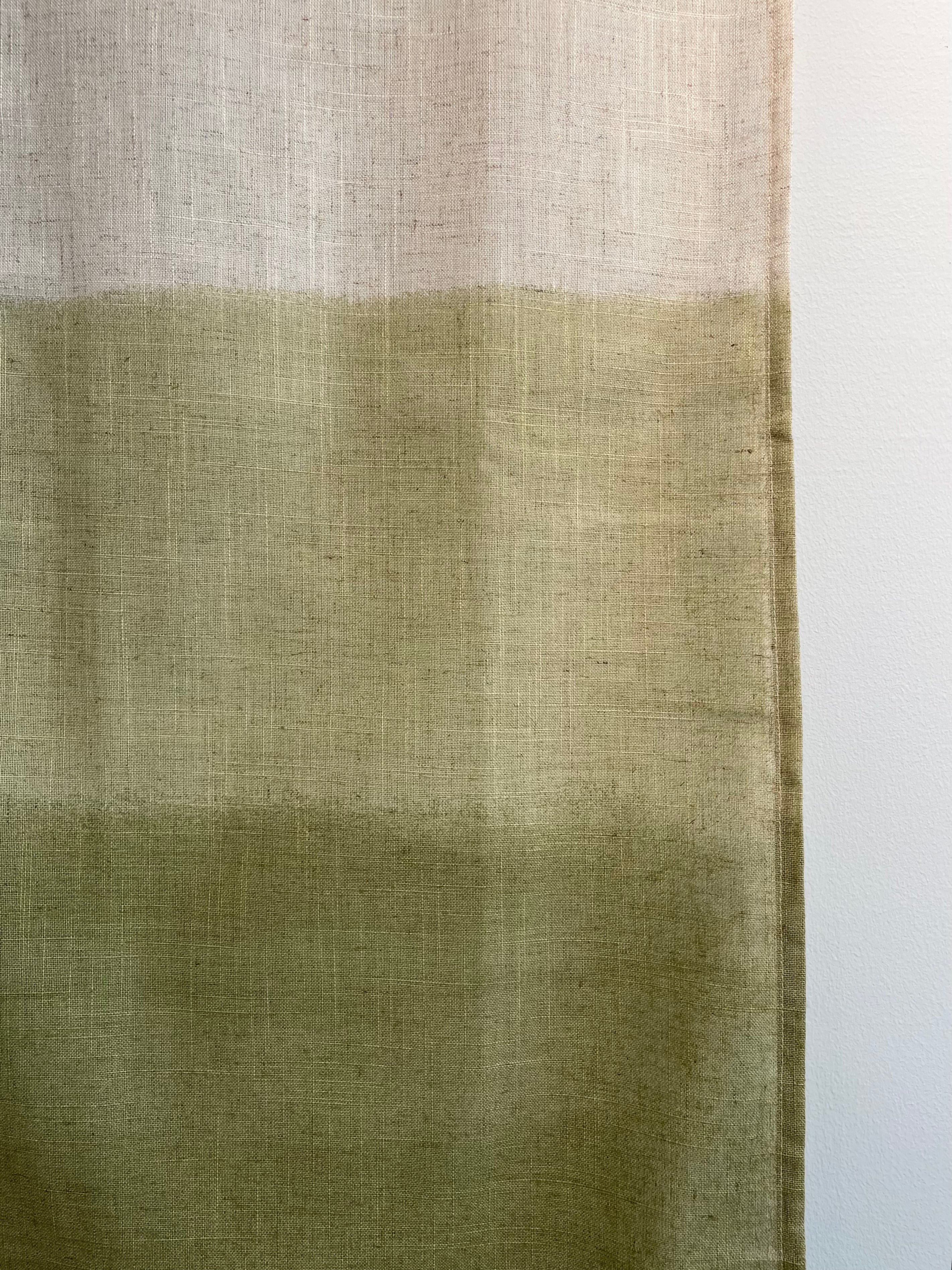 Japanese tapestry with green stripes