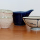 Keramikskål med motiver af havdyr og fisk