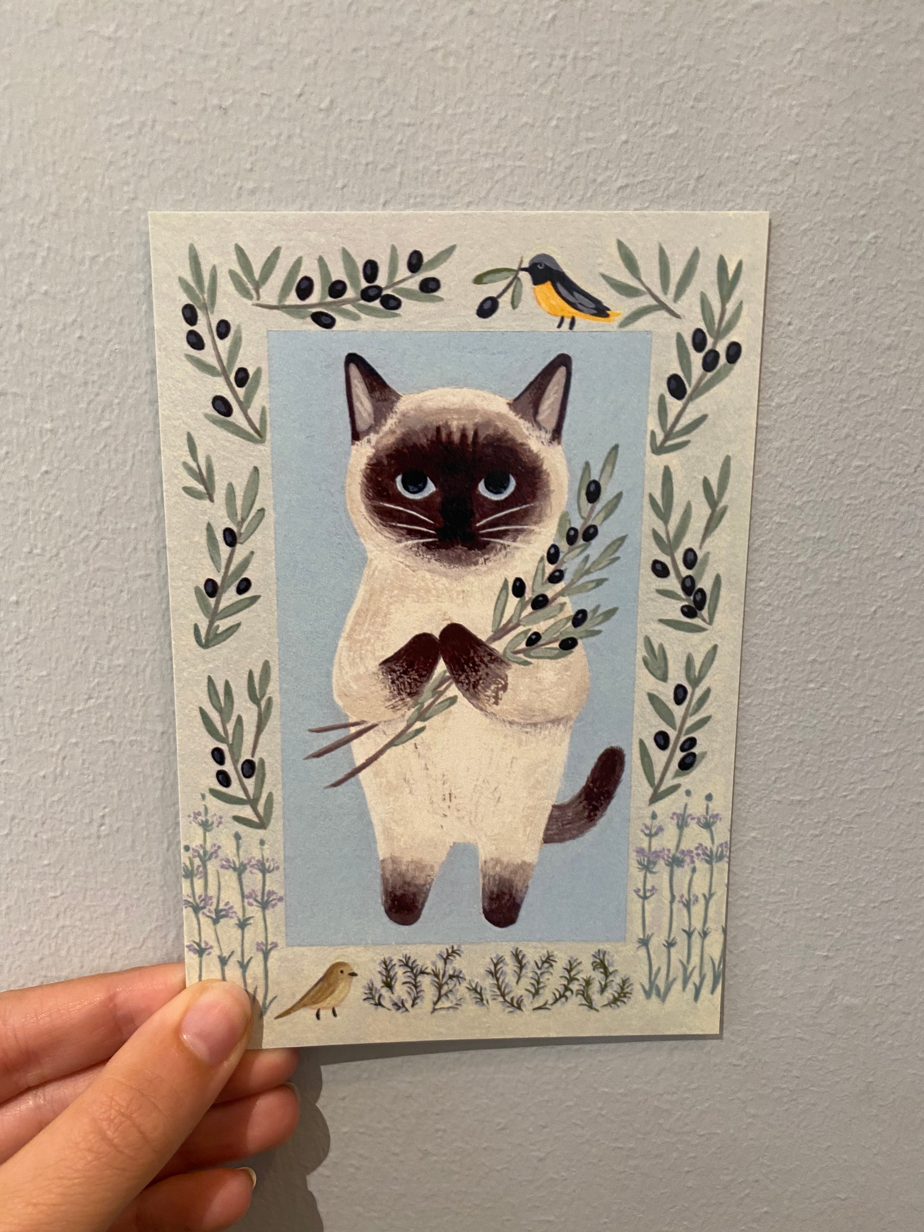 Card with cat