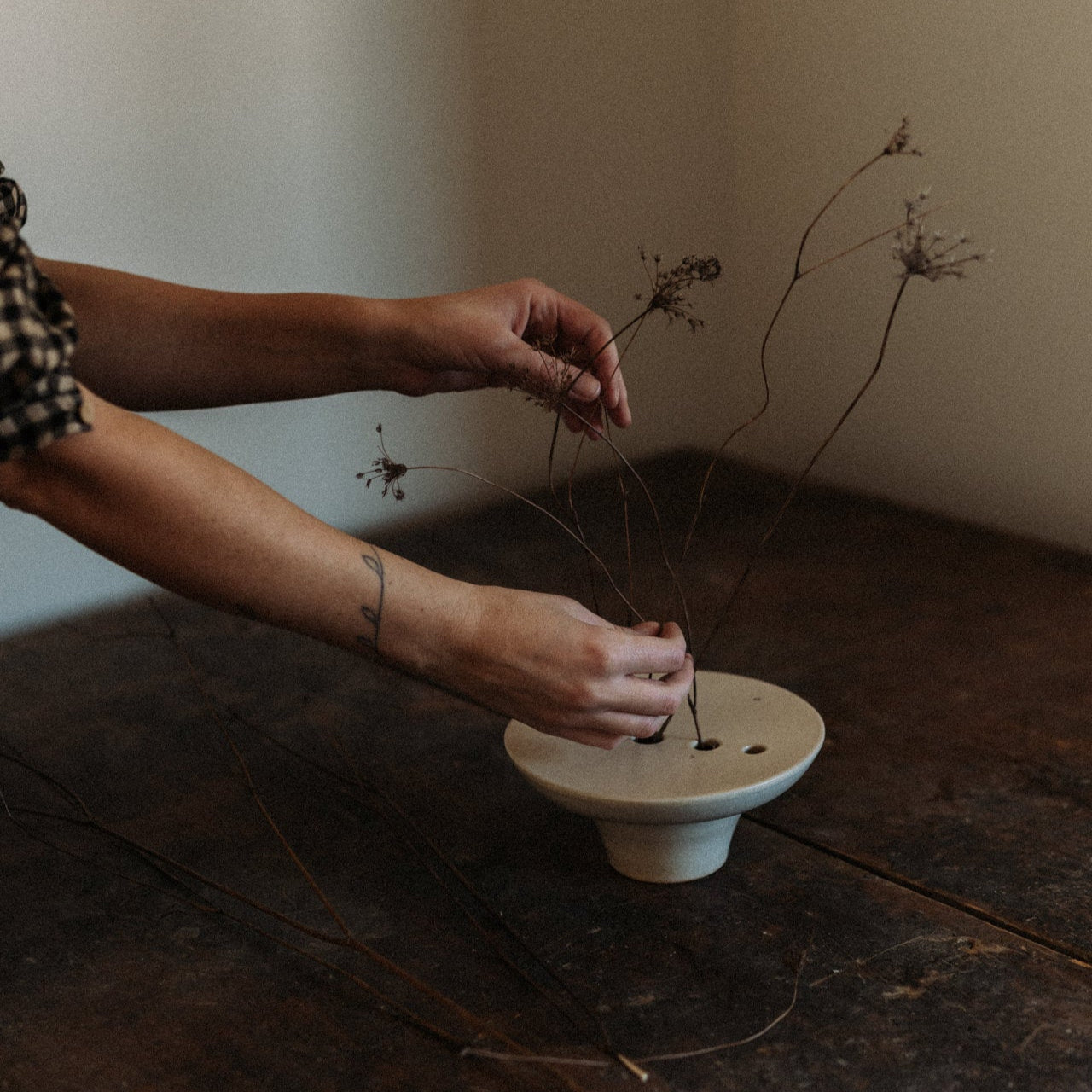 Håndlavet Kaika ikebana vase og lysestage