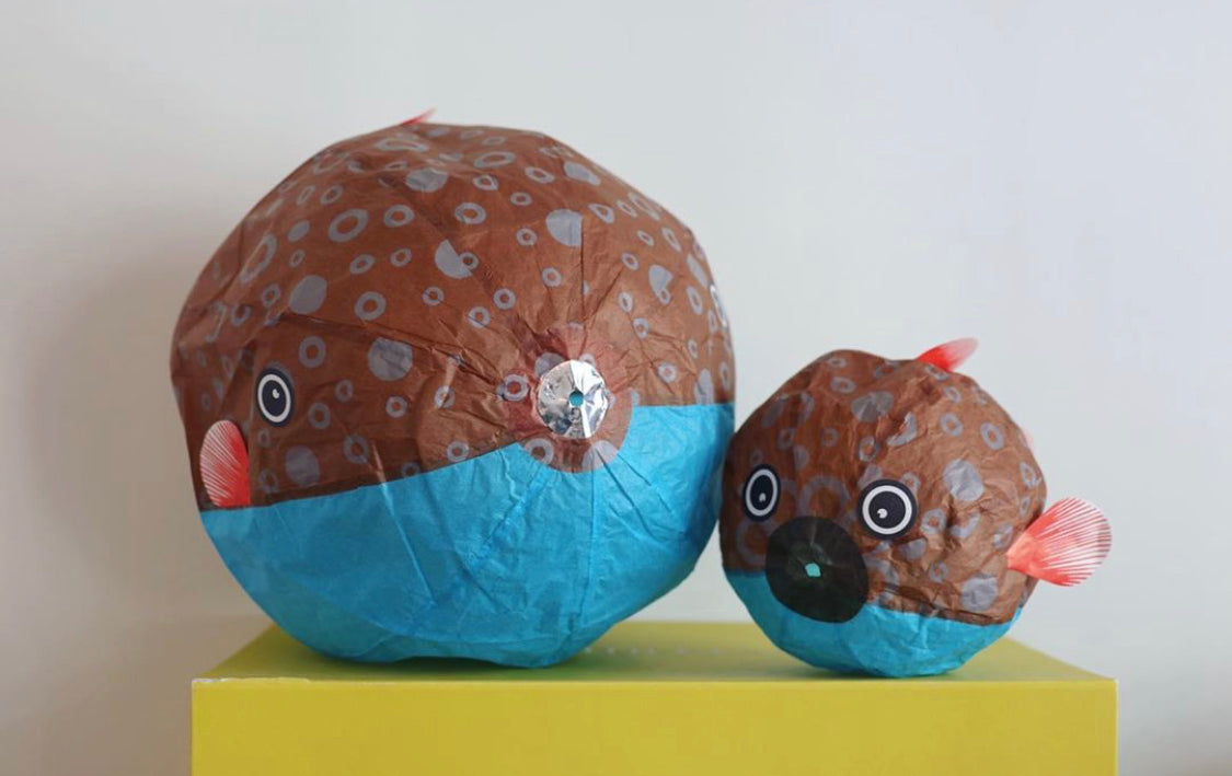 Papirballon: Stor puf fisk - Sakura Copenhagen