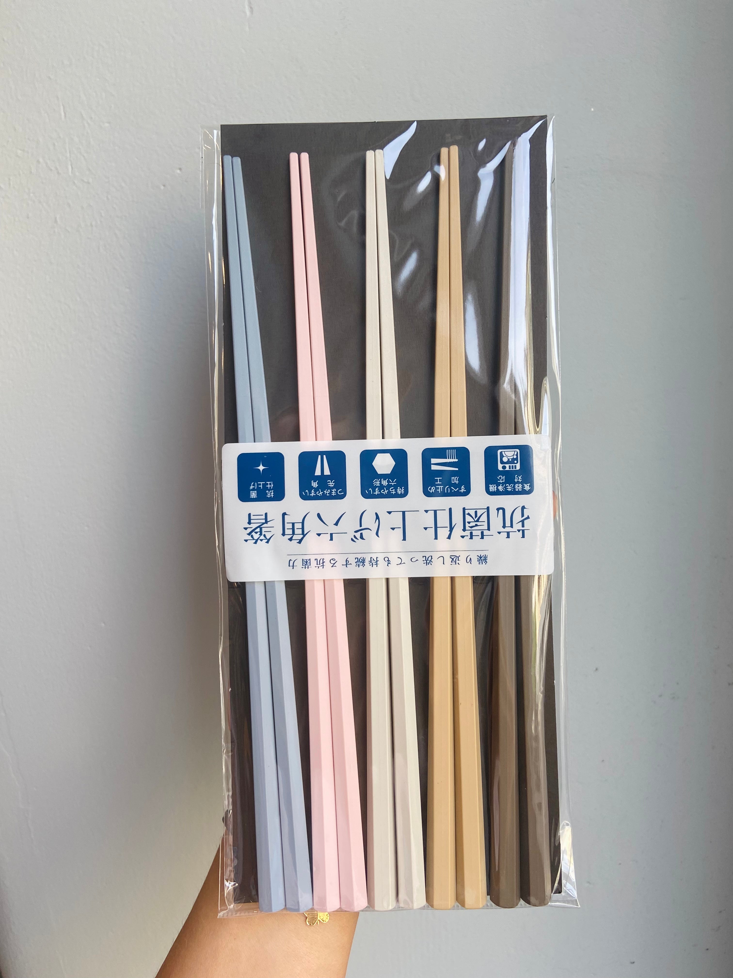Chopsticks in muted colors