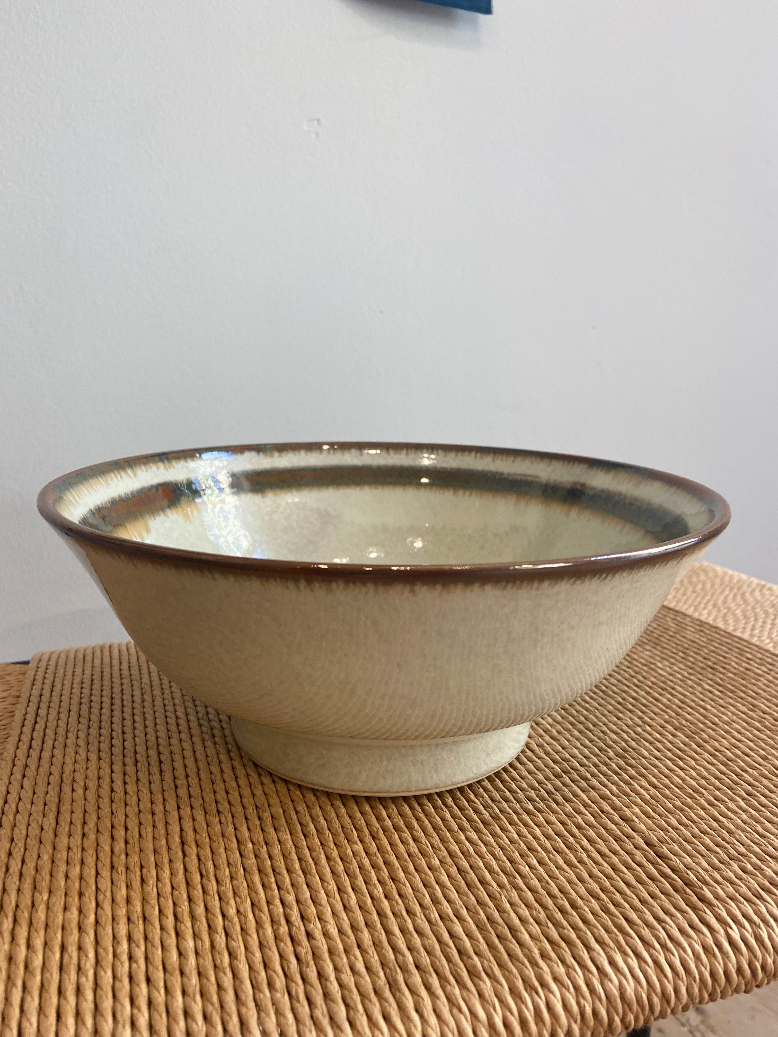Brown stripe - Large ramen bowl Ø21