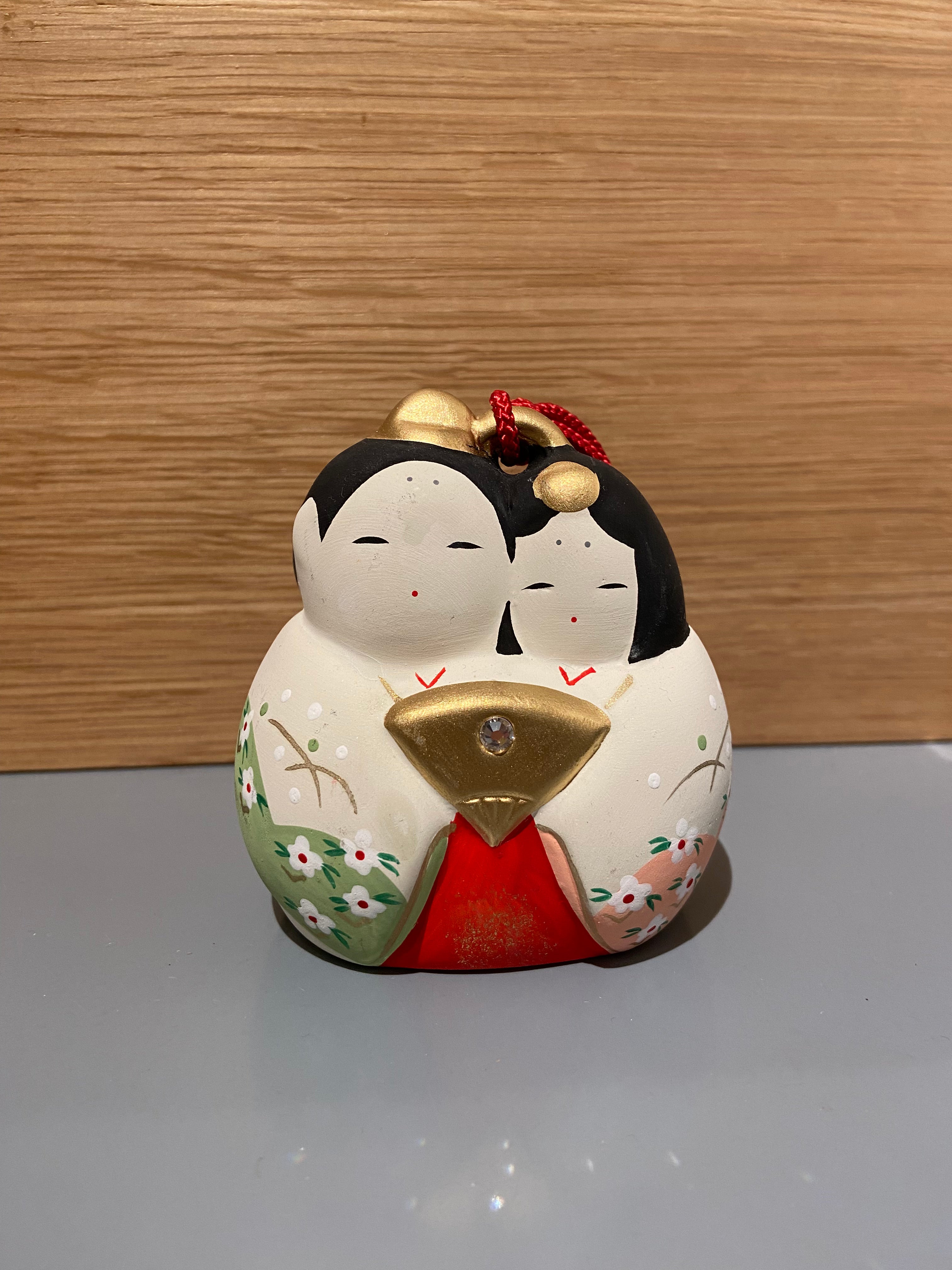 Japanese ceramic bell - Japanese pair