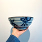 Stor håndmalet ramenskål med japanske motiver