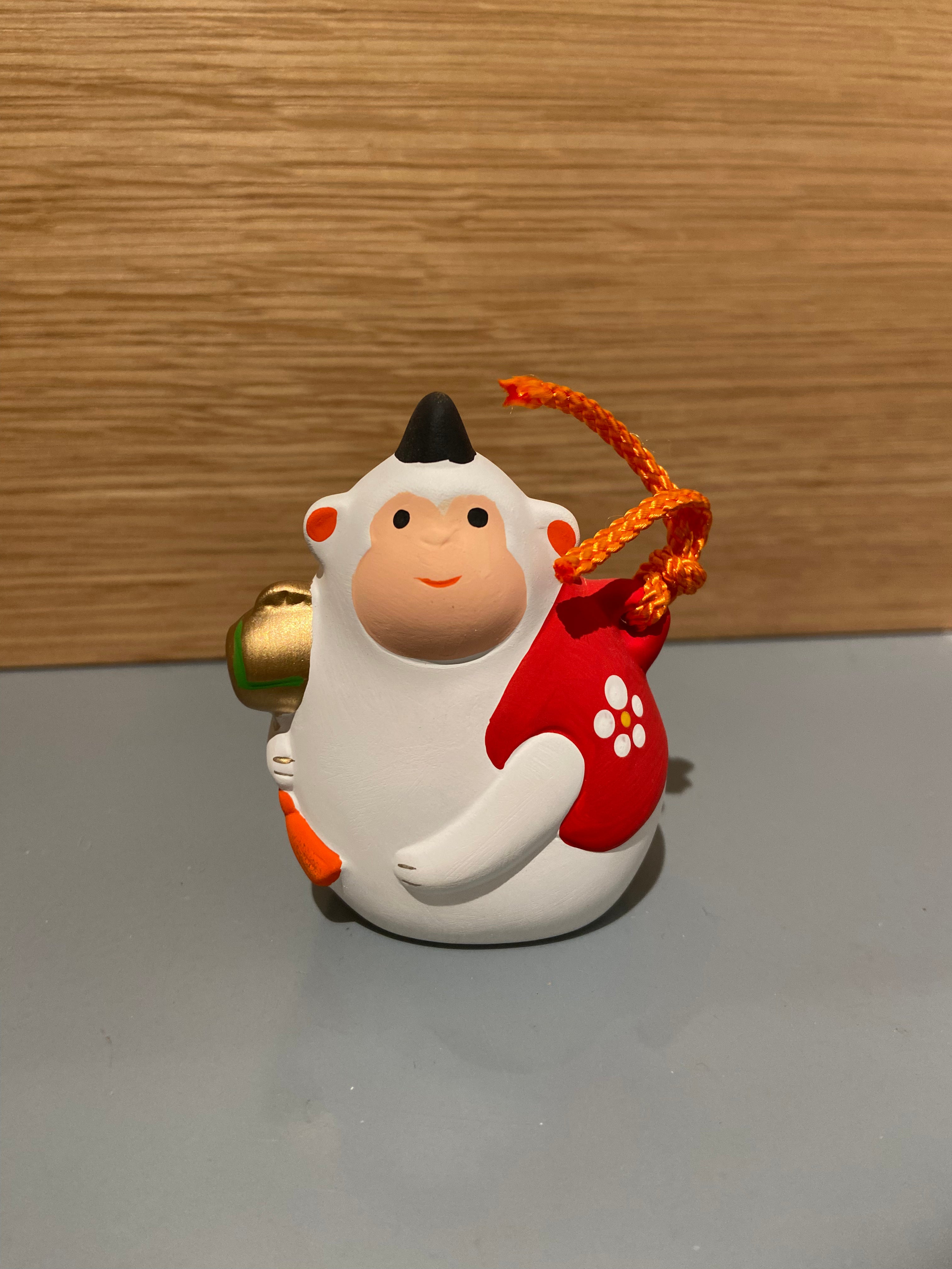 Japanese ceramic bell - Monkey