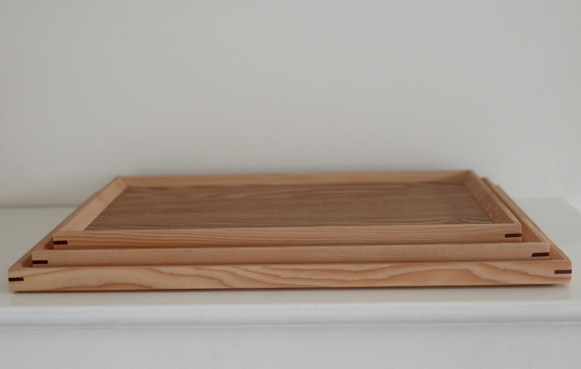 Japanese handmade wooden trays
