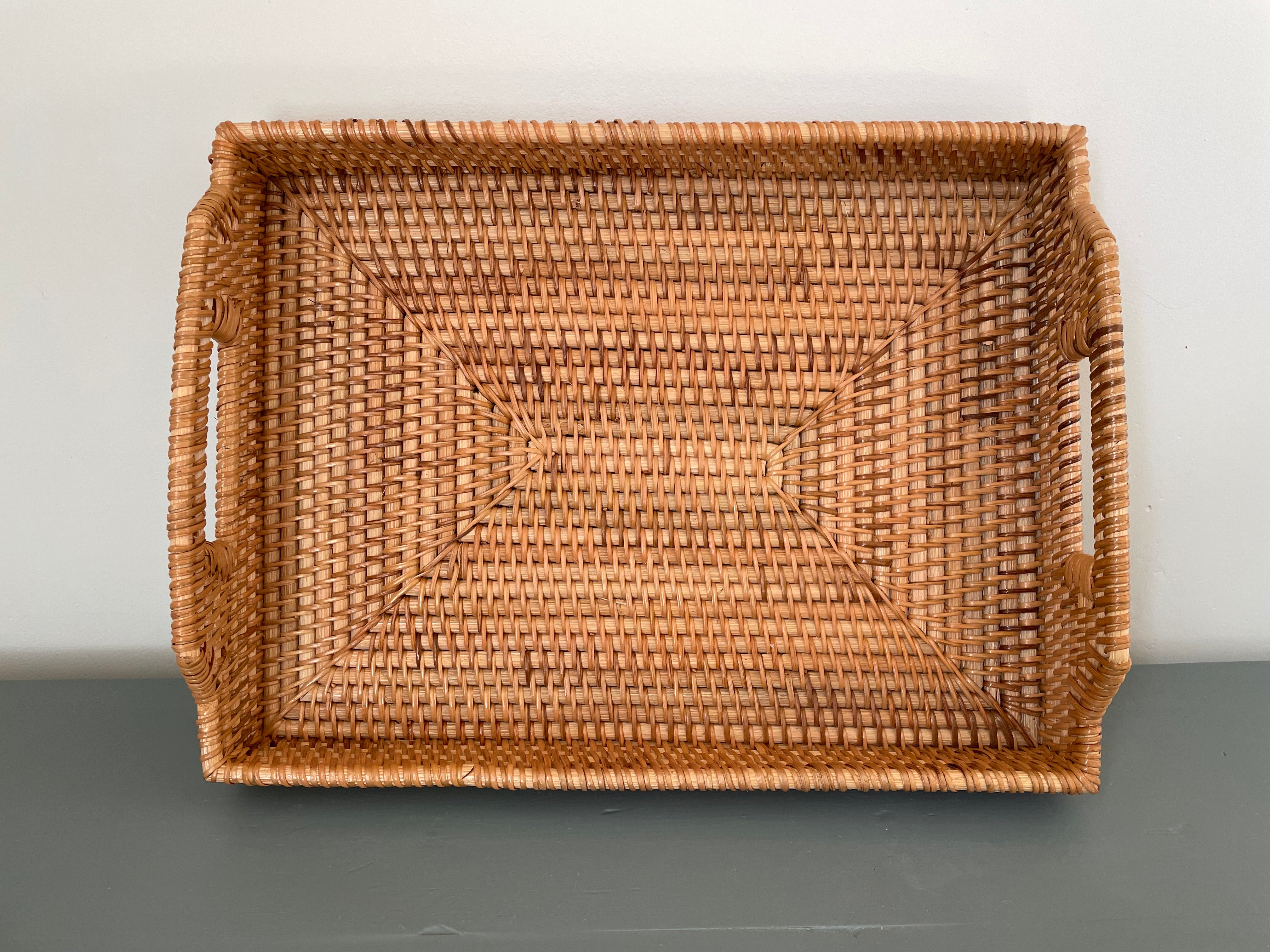Handmade rattan tray