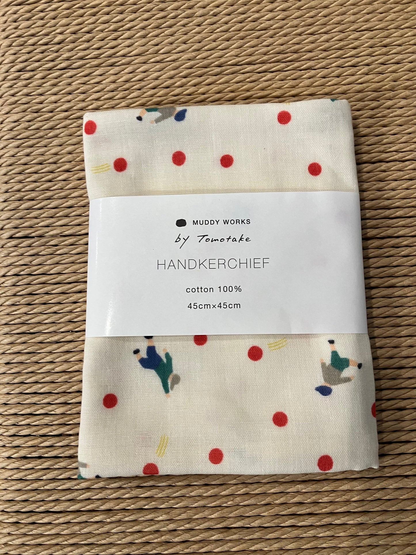 Handkerchief med drenge og prikker (tørklæde)
