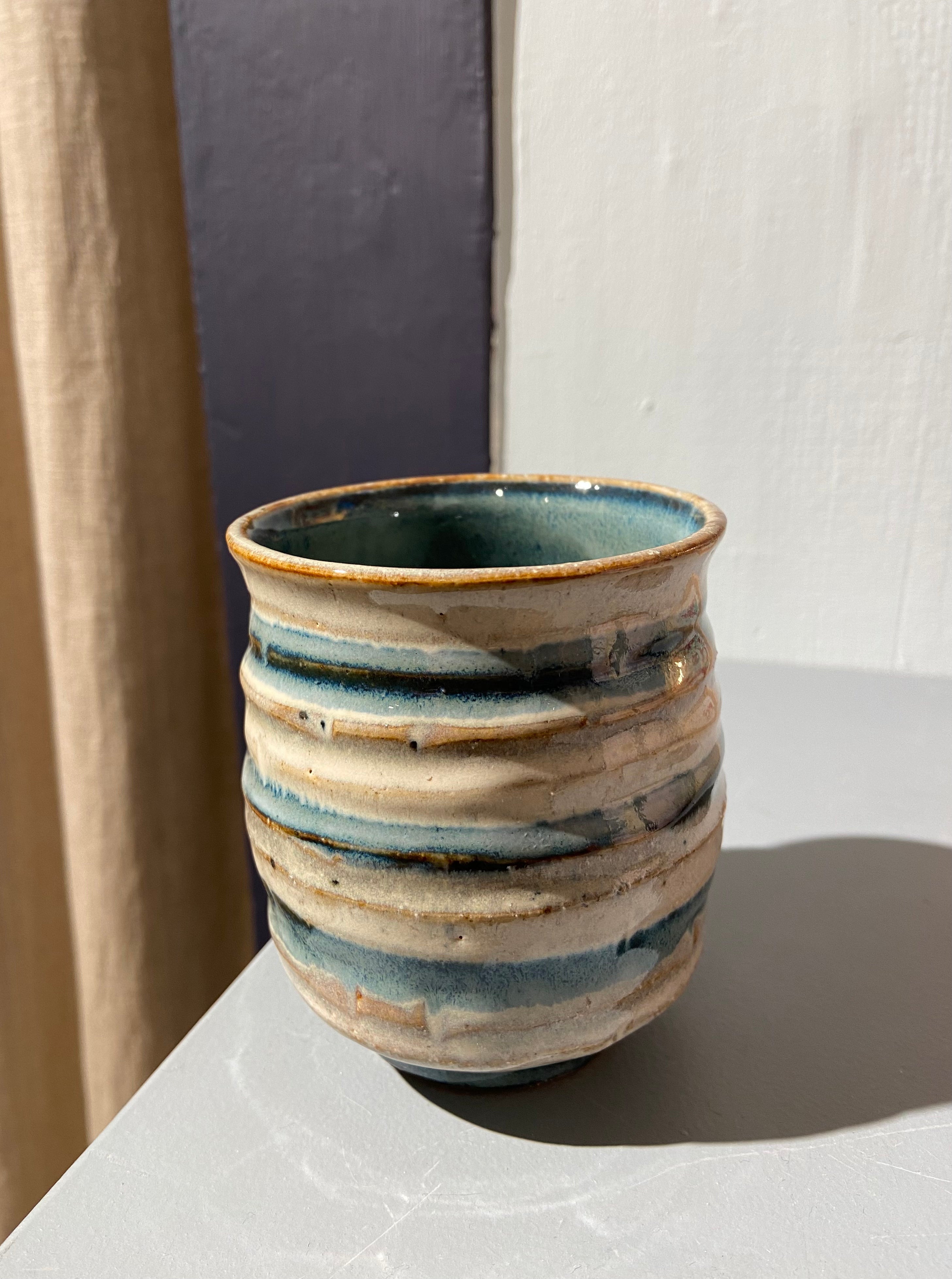 Japanese cup with stripes