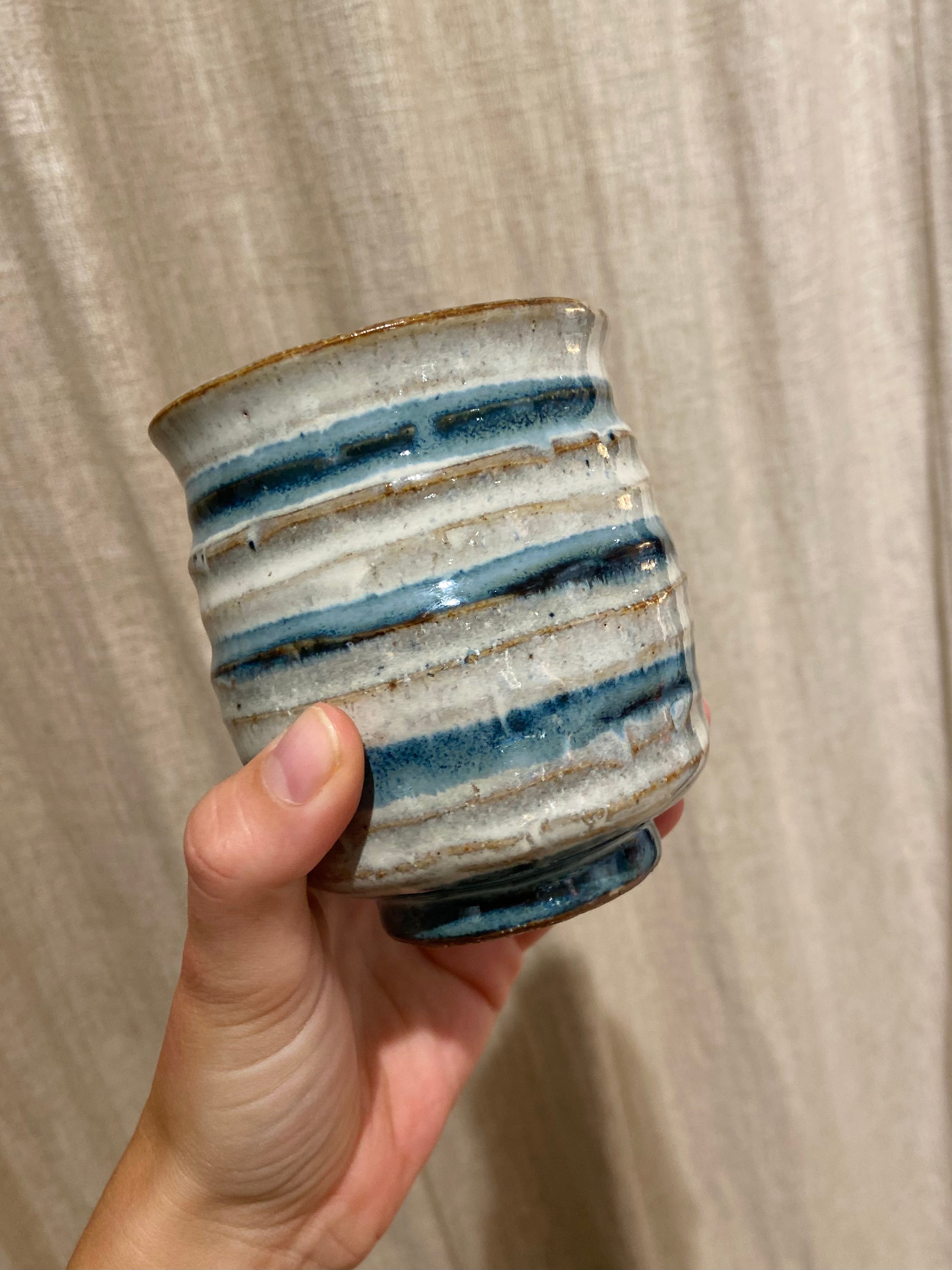 Japanese cup with stripes