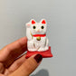 Lucky Cat på pude, hvid