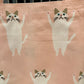 Tote bag i lyserød med hvide katte