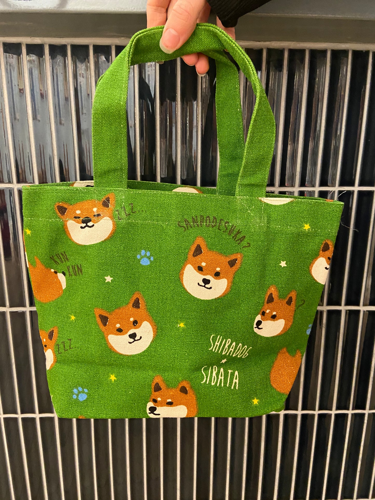 Taske med Shiba, grøn