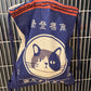 Japansk tote bag/rygsæk med kat