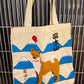 Tote bag med Shiba foran Mount Fuji’er