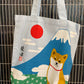 Japansk Tote bag med Shiba og mt. Fuji
