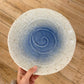 Fad/ stor tallerken med blåt mønster