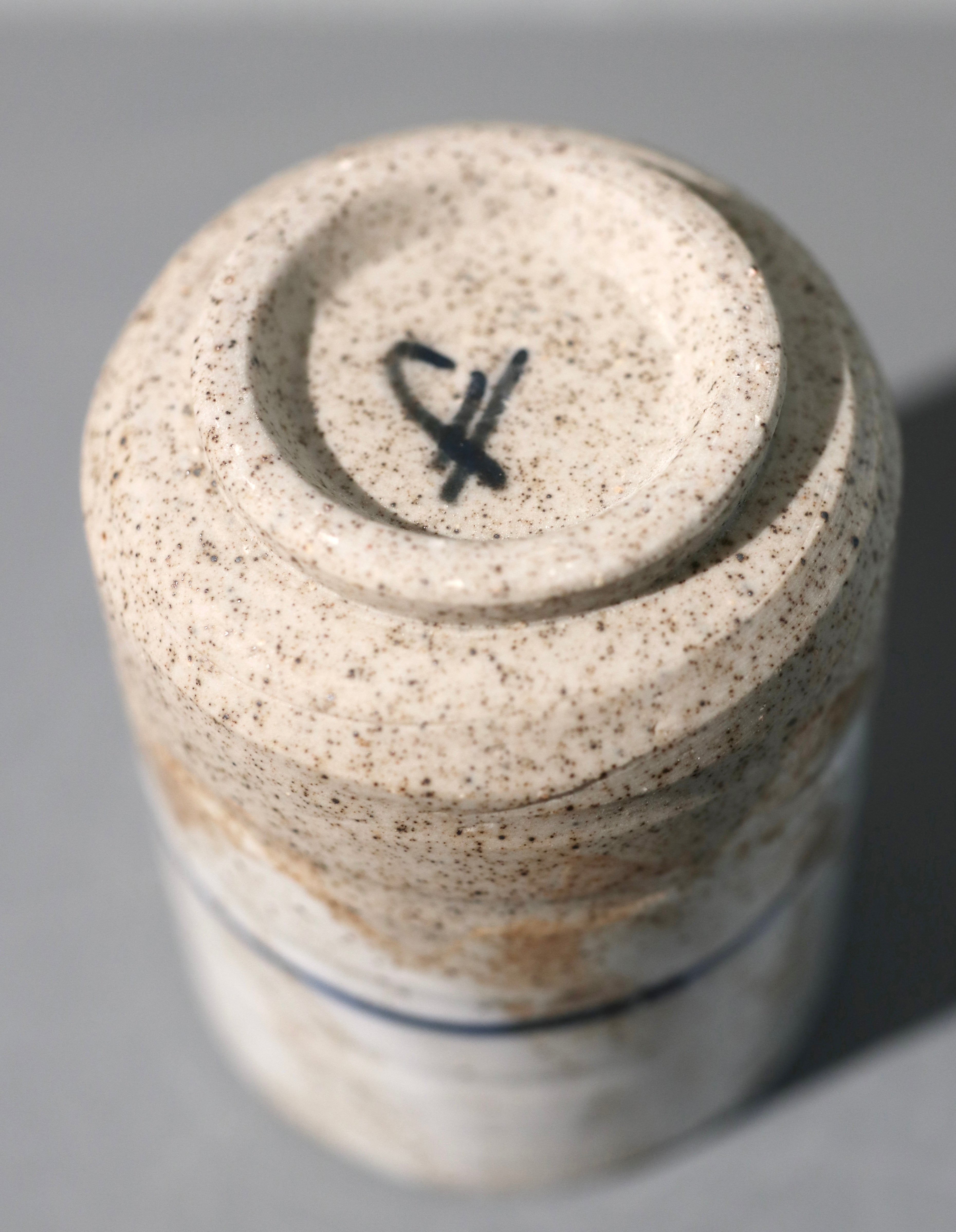 Slim cup with blue stripe