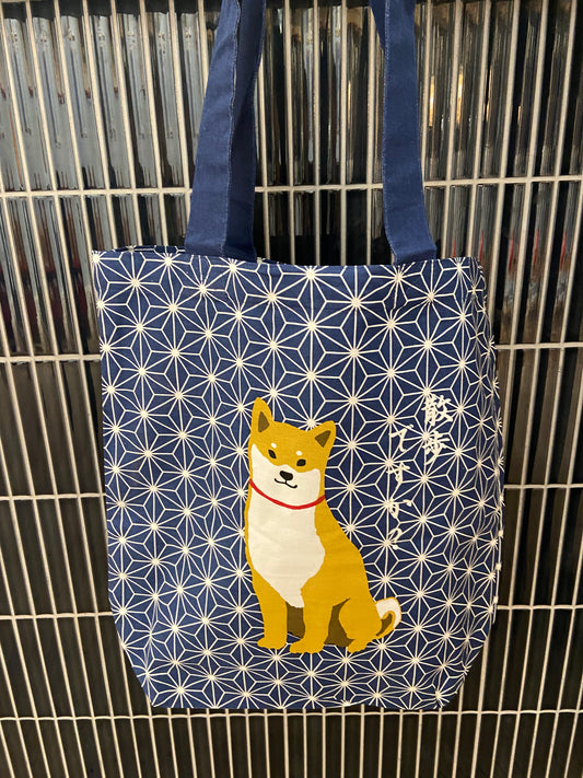 Tote bag - Shiba med japansk mønster