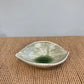 Grøn keramik blad-skål