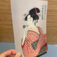 3D Kort med japansk kvinde i kimono