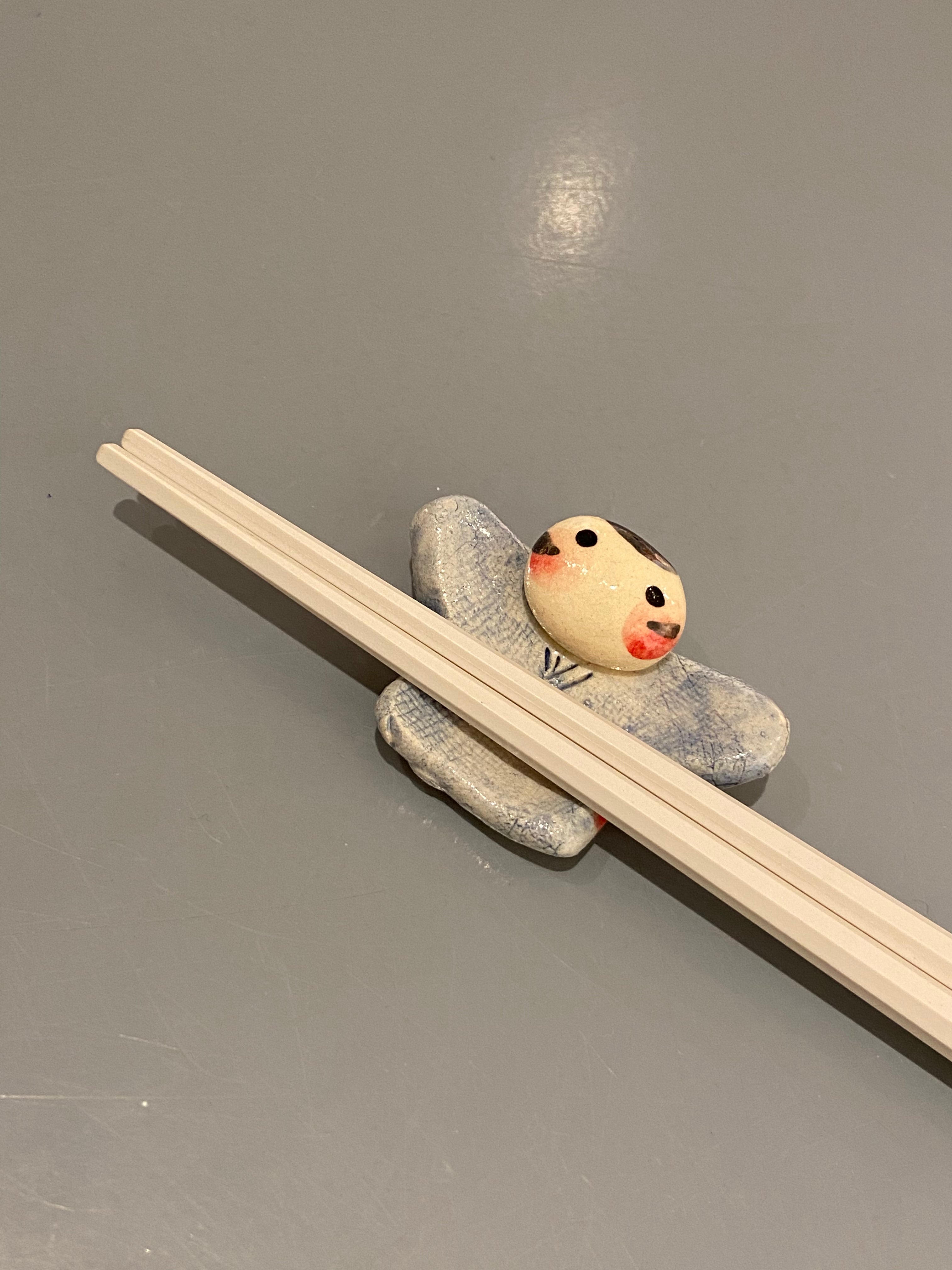 Ceramic chopstick holder - Sumo brother