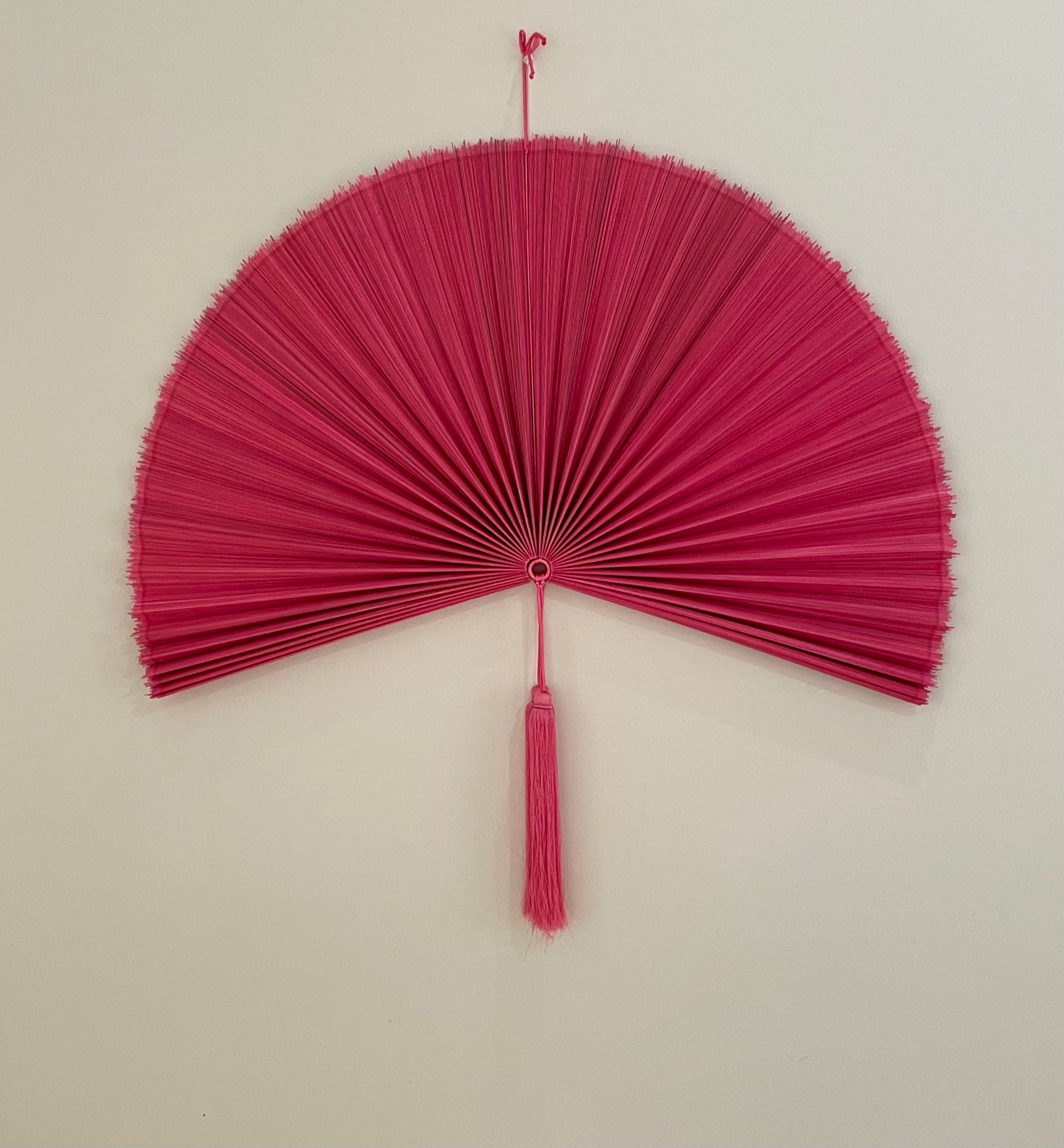 Bamboo fan pink