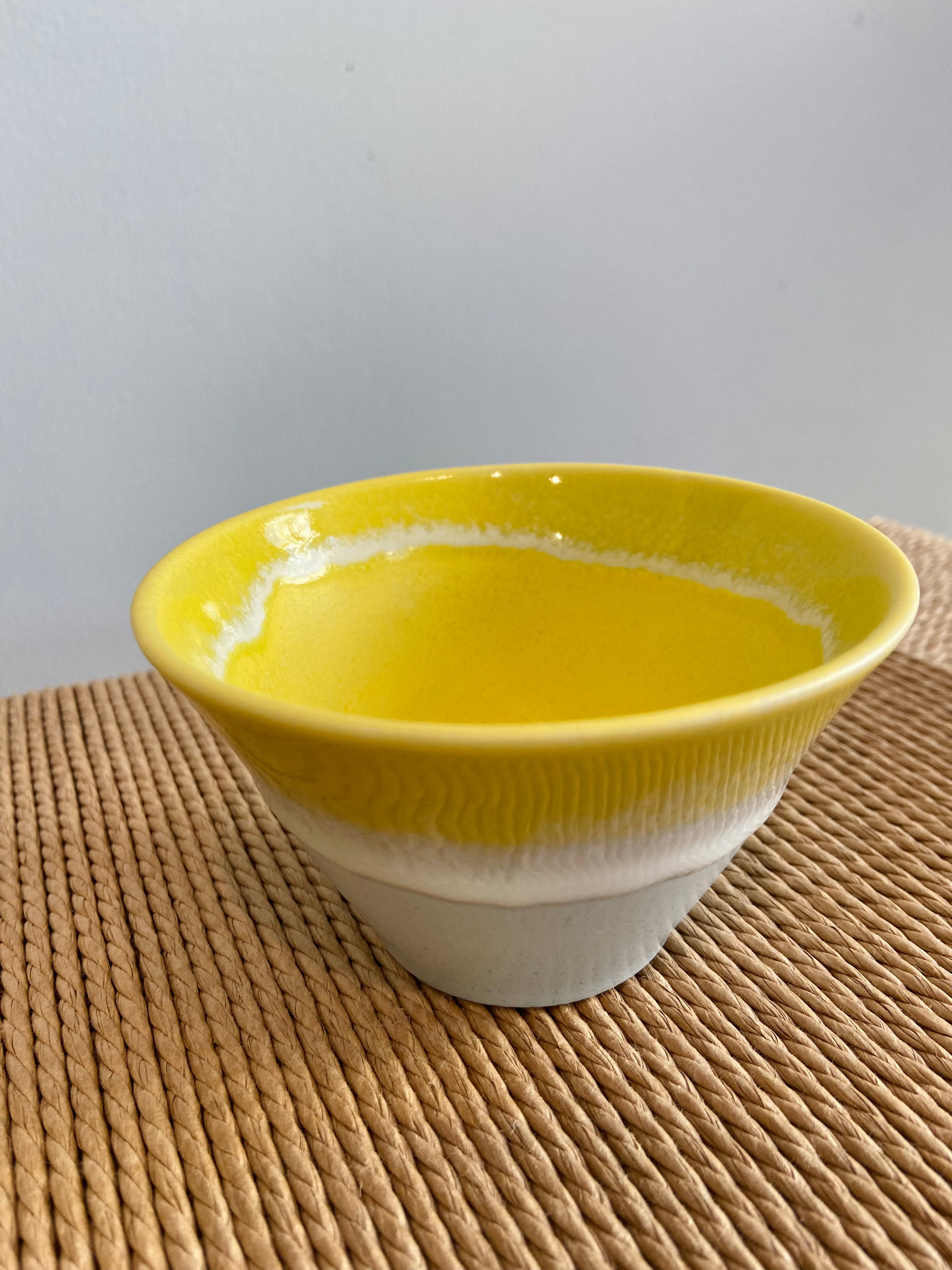Bowl with yellow glaze