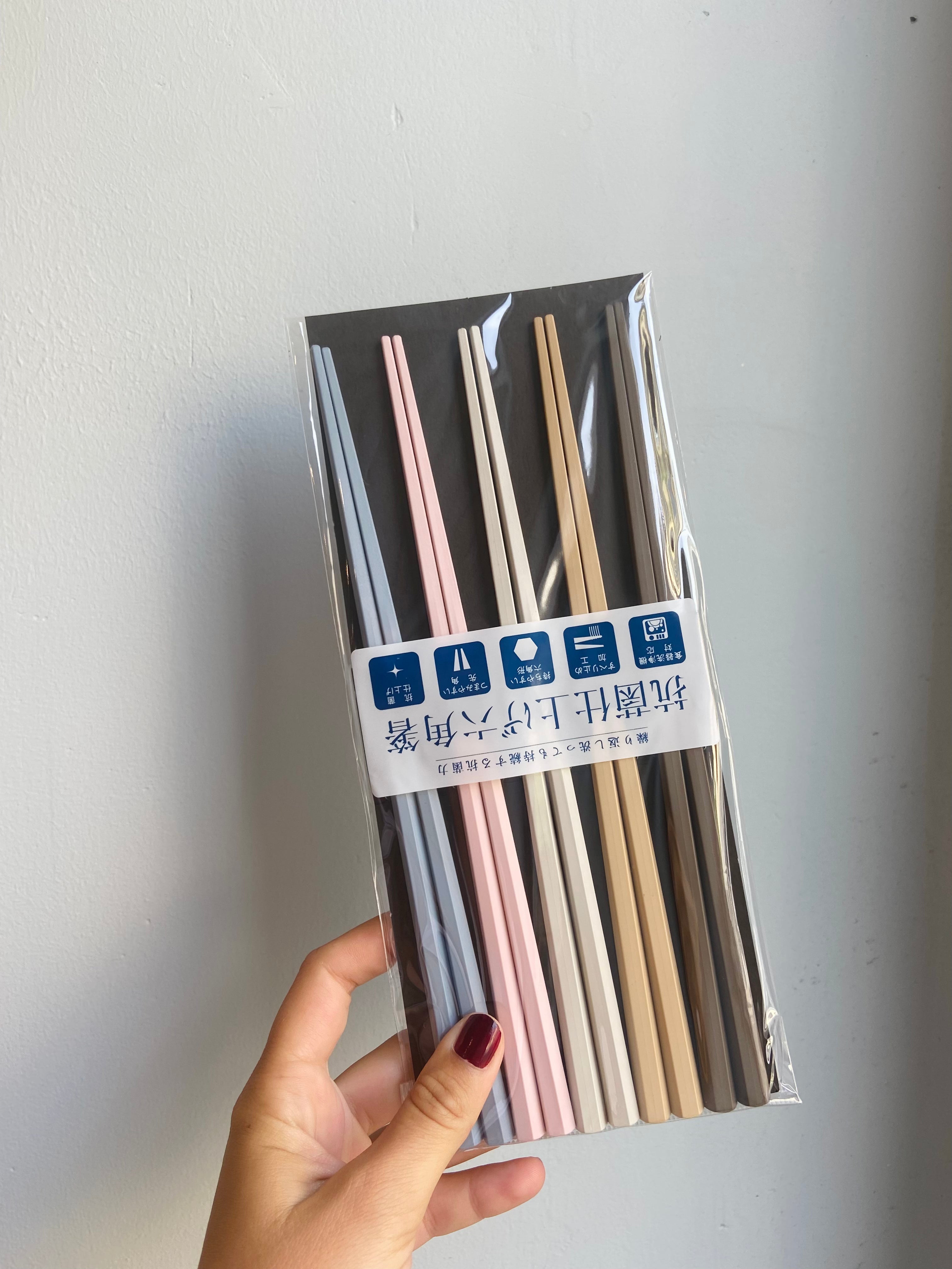 Chopsticks in muted colors