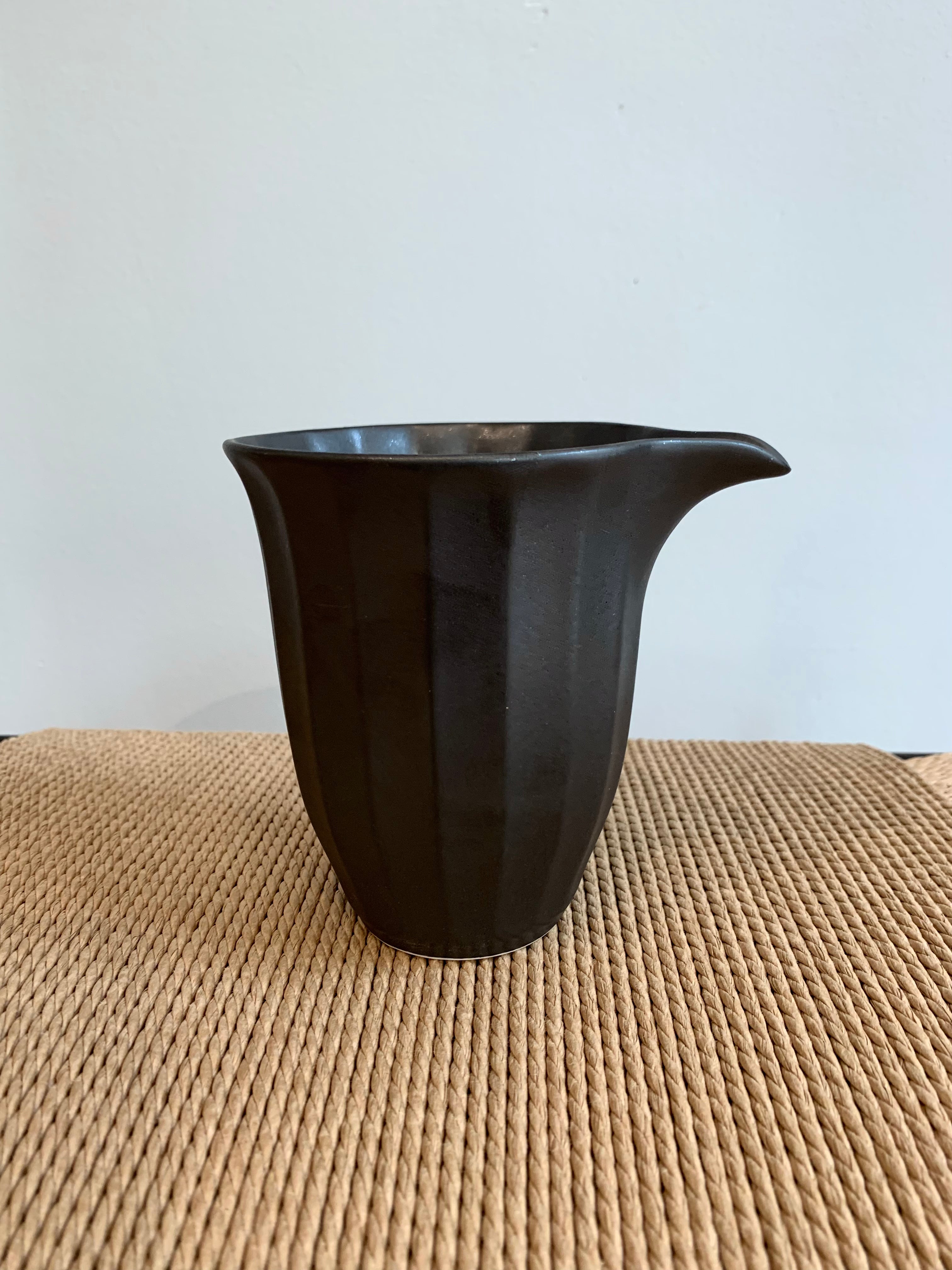 Ceramic jug - dark brown